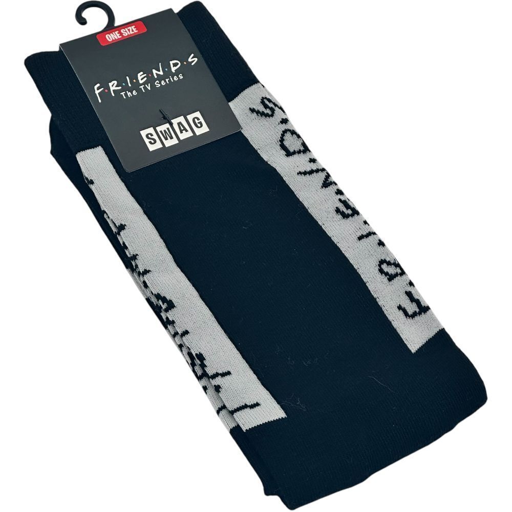 FRIENDS TV SERIES Crew Socks Swag Soxers Super Retro Black and White